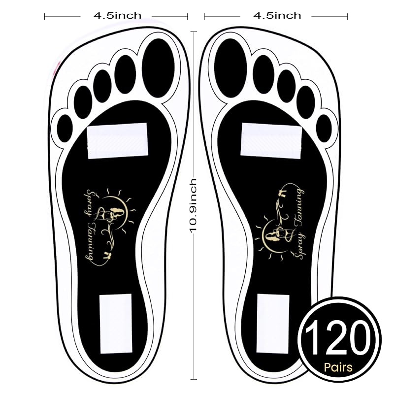 Disposable Spray Tan Feet Pads 120 Pairs – Hygienic Self-Adhesive Protectors for Salons & Home