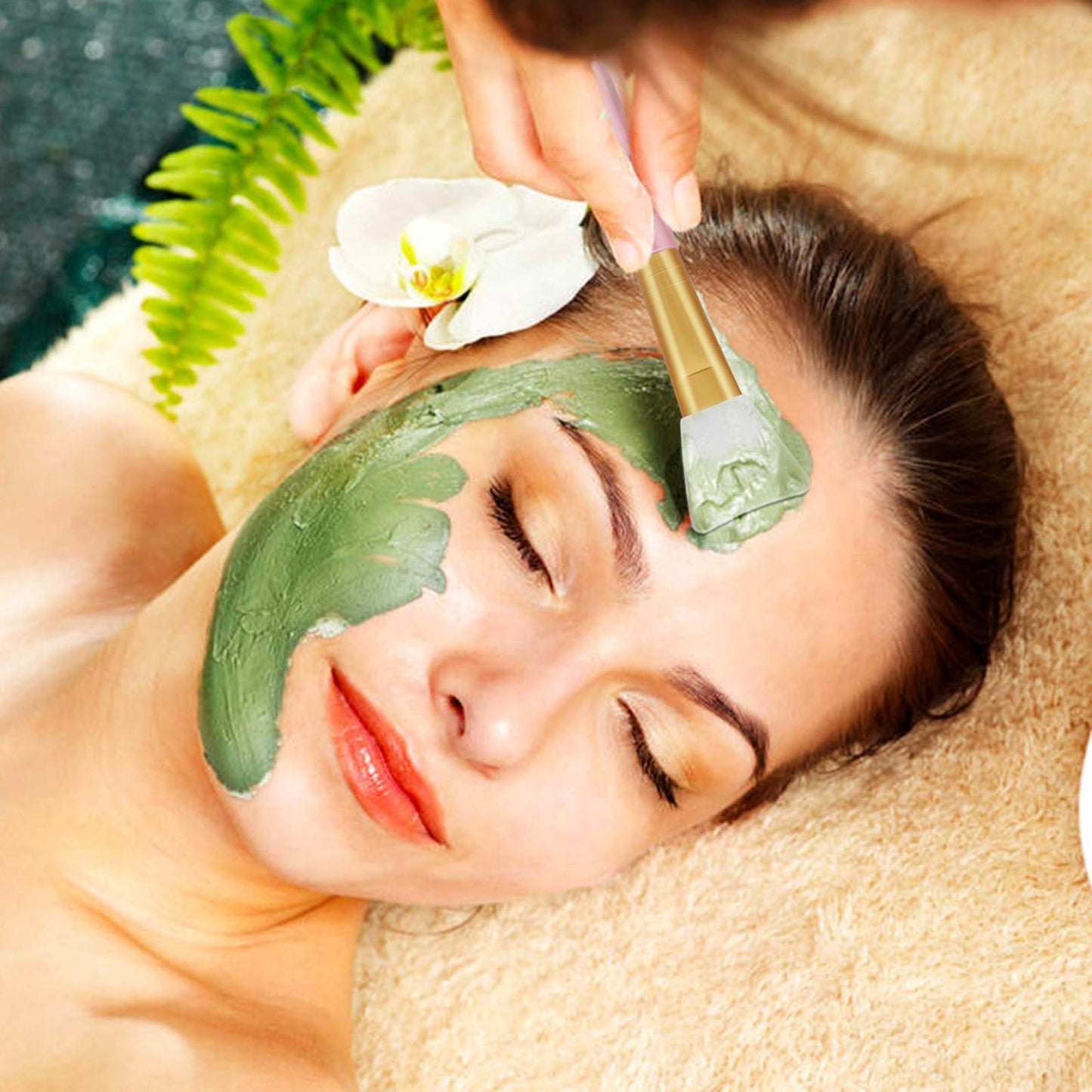 Cuttte 4pcs Silicone Face Mask Applicators, Flexible Facial Mud Masks Applicator, Hairless Moisturizers Tools, Soft Facial Brushes for Mud, Clay, Charcoal