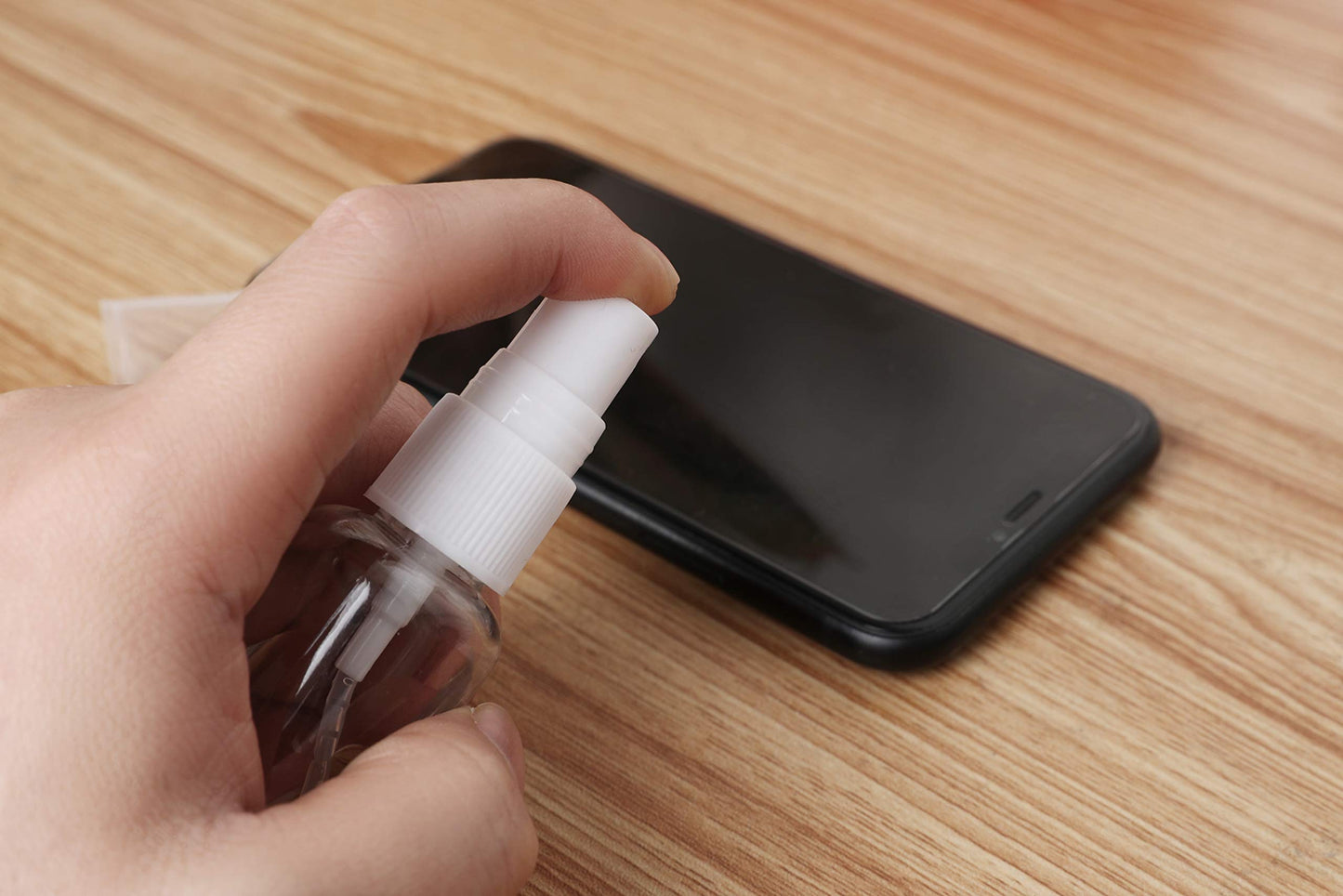 ZEROFIRE 2 Pack Spray Bottles 1oz Clear Plastic Empty Refillable Mini Spritzer for Travel, Cleaning, Gardening, Skin Care Atomizer for Essential Oils, Perfume