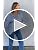 Large Navy Women's Striped Long Sleeve Button-Down Blouse Casual Top