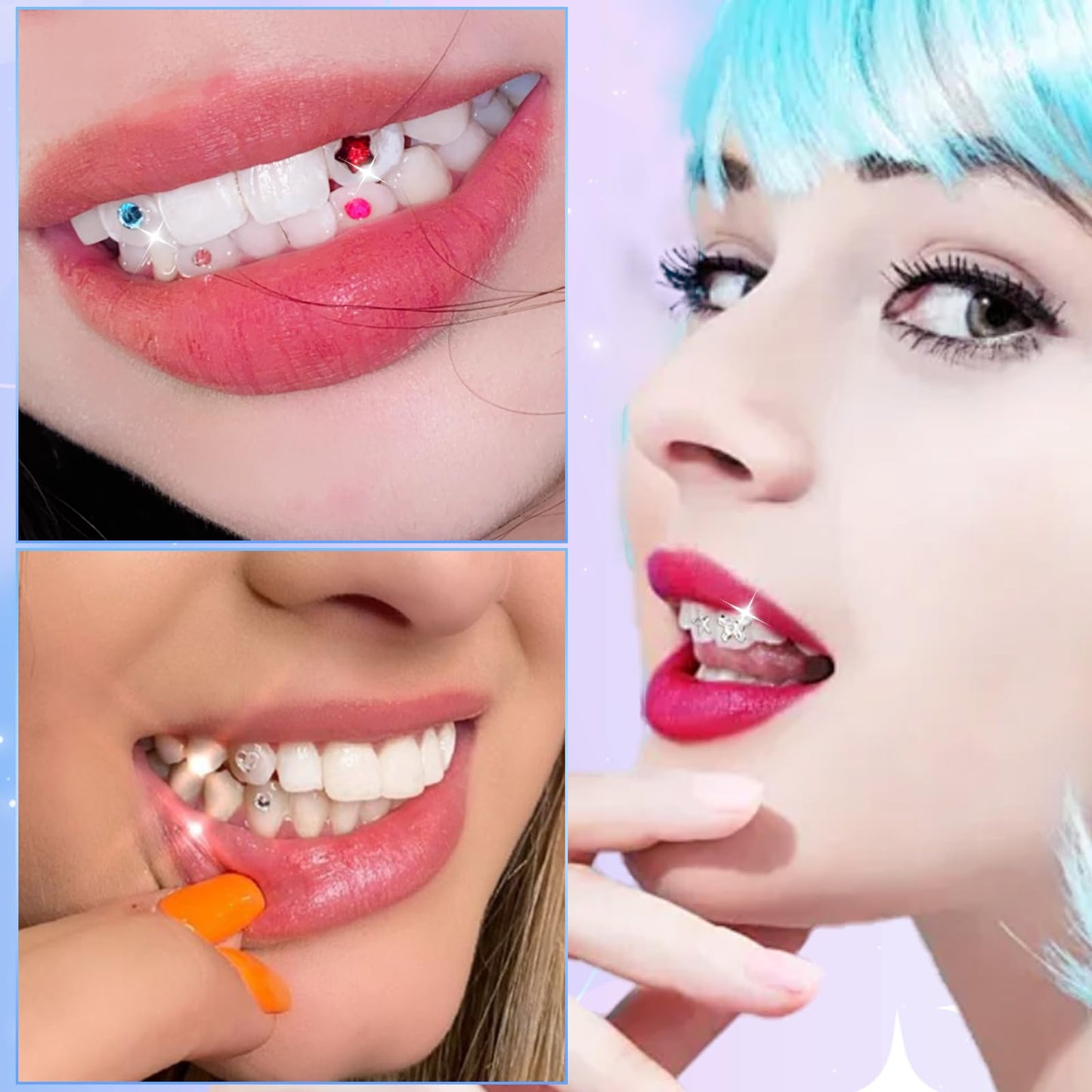Tpyag Tooth Gem Kit - Professional DIY Dental Jewelry Starter Kit with Sparkling Crystals, Self-Application Fashion Teeth Gems for Women & Men