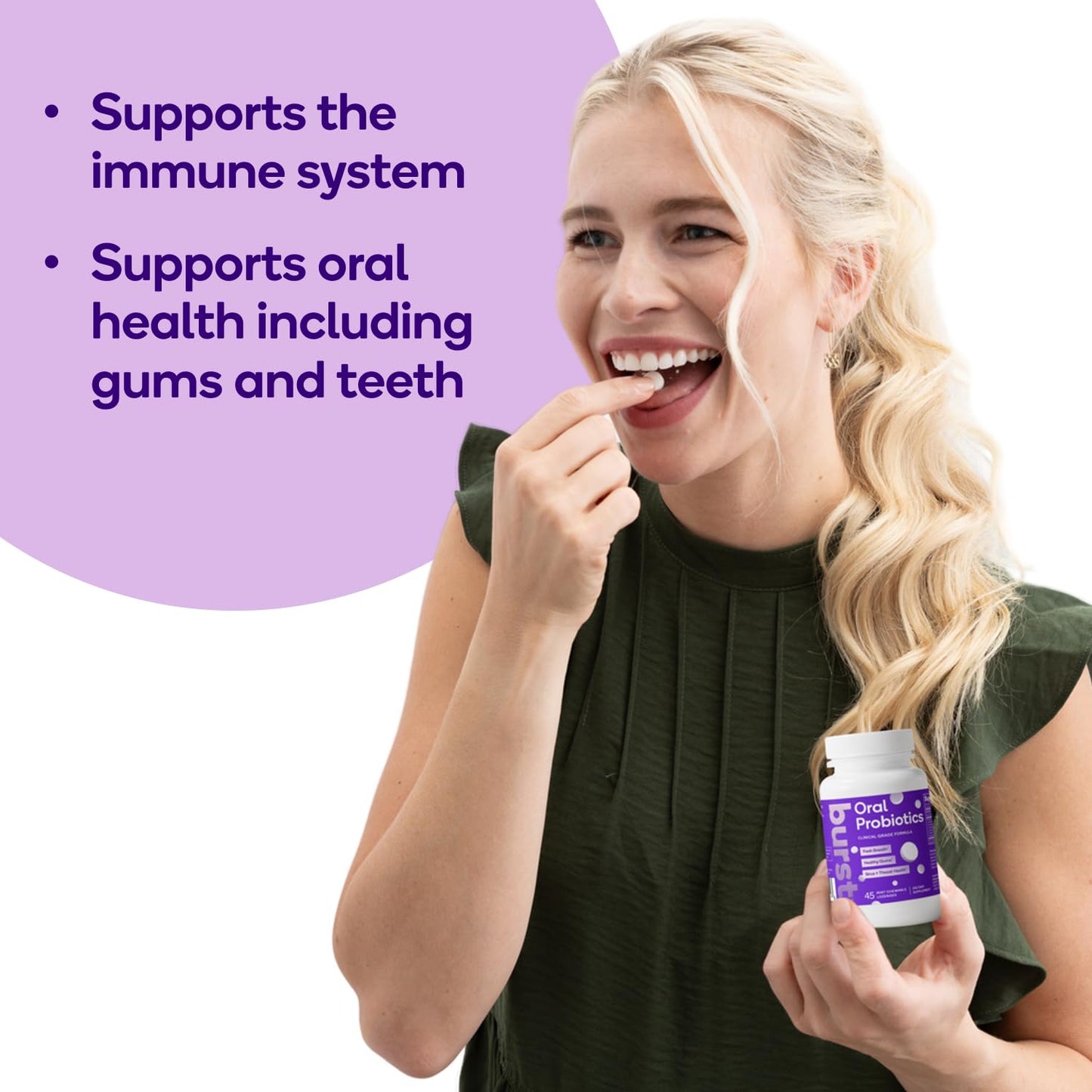 Burst Dental Probiotics (45 Count) | Healthy Oral Cavity, Bad Breath, Immune System & Sinus Support | Promotes Upper Respiratory Health and Beneficial Bacteria | Blis K12 & M18 | Packaging May Vary