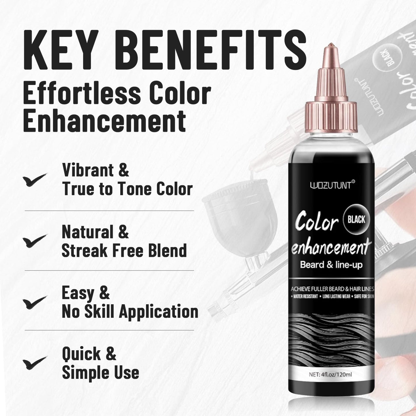 Enhancement Color Hair Enhancer For Beard & Lineup - Water Resistant Hairline Filler Spray Enhancements Barber Spray - Barber Beard Liner For Thicker & Fuller Hairstyling Men's Grooming Products