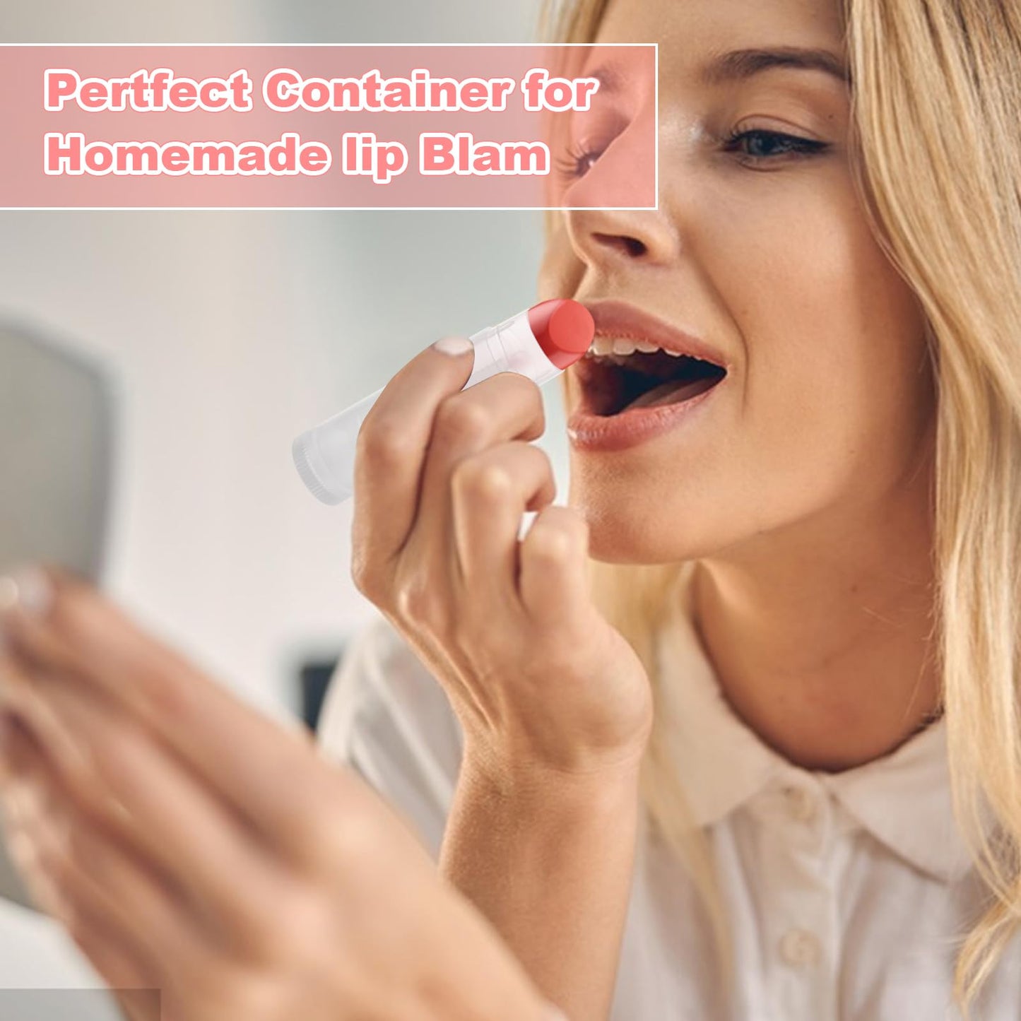 ACXFOND 100Pcs Twist-up Lip Balm Tubes with Filling Tray and Spatula, 5.5ml (3/16 Oz) Empty Plastic Lip Gloss Balm Containers for DIY Homemade Lipsticks, Chapsticks and Homemade Solid Perfume