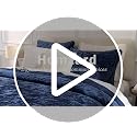 Homzard Navy Blue Velvet King Comforter Set 3pcs, All-Season Luxury Bedding