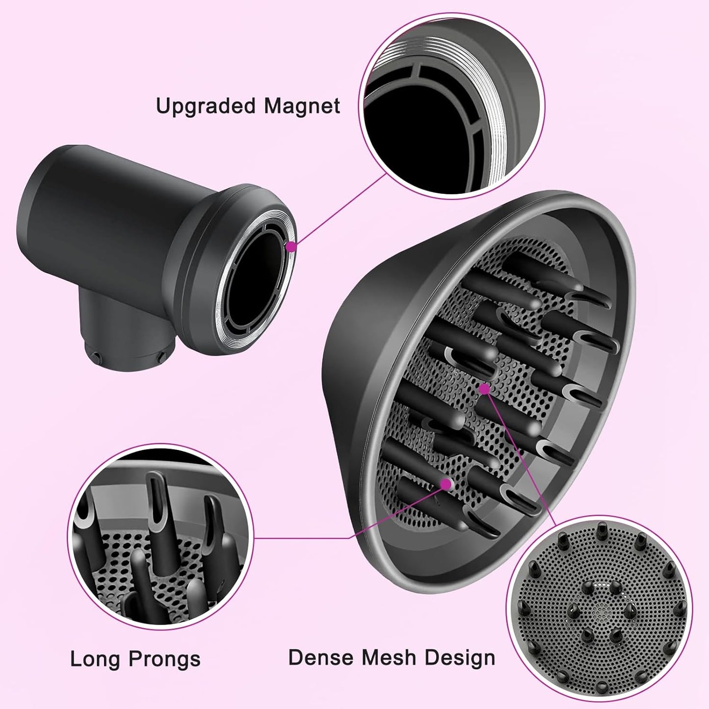 Dyson Airwrap Diffuser & Adaptor Set - Transform Your Styler into a Hair Dryer