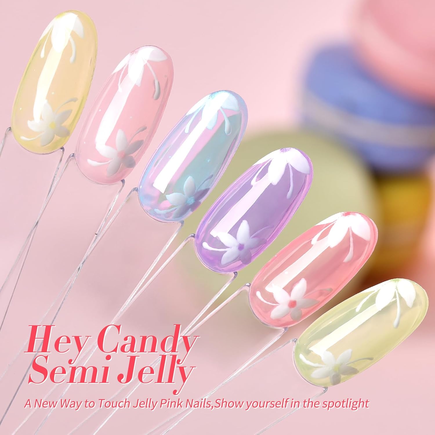 Born Pretty Neon Jelly Gel Nail Polish Set - Halloween Colors, Soak Off UV/LED for Salon & DIY