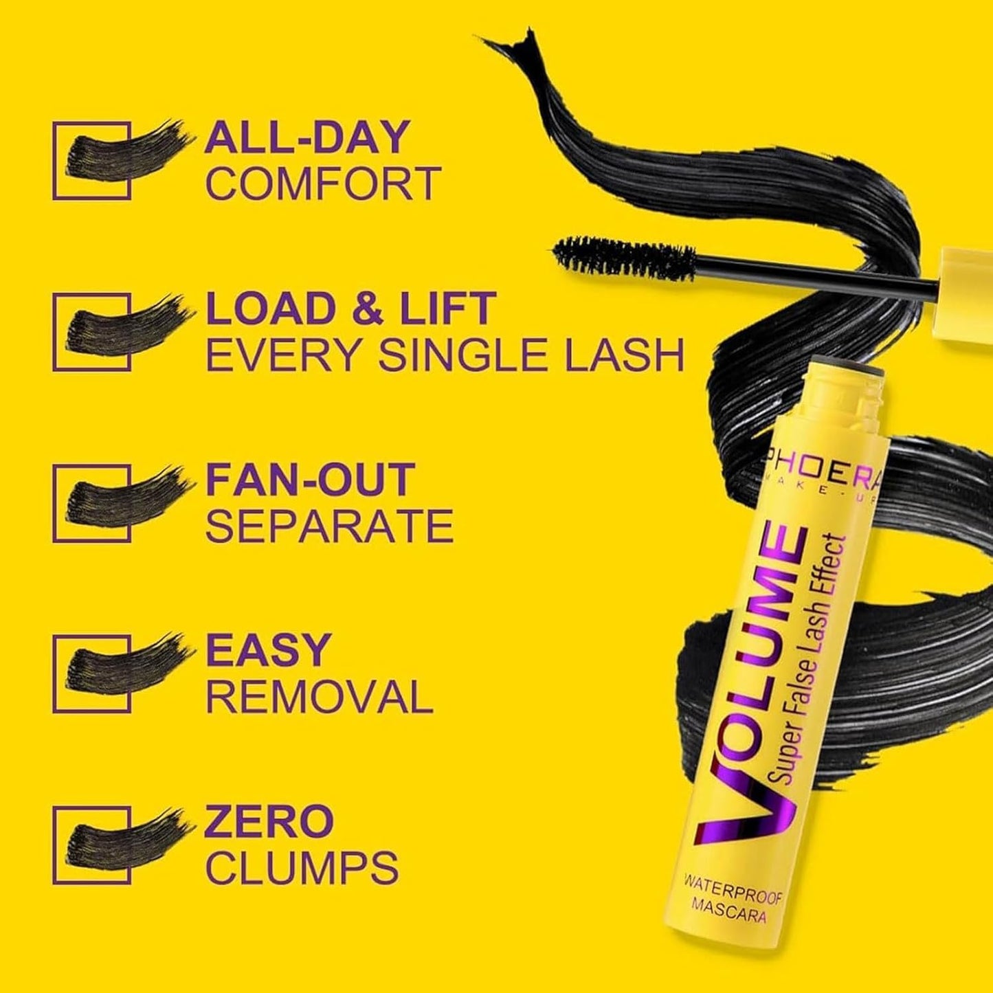 Bubble Mascara – Lightweight Volumizing Mascara for Fluffy, Lifted & Defined Lashes – Jet Black, Smudge-Proof, Long-Lasting Formula for Bouncy Volume, Curl & Root-to-Tip Lash Separation