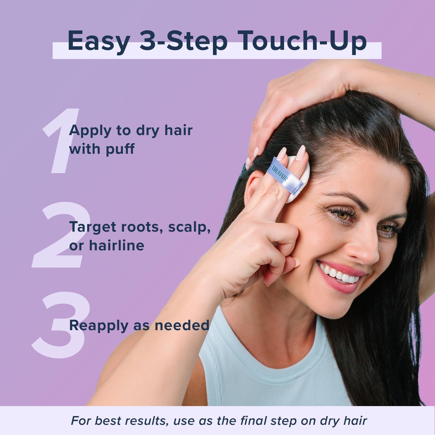 TRUHAIR Root & Scalp Cover Up Pressed Powder Compact, Waterproof, Weightless Hair Coverage & Bald Spot Concealing, Root Touch Up Hair Color for Gray Coverage & Thinning Areas, 0.35 Oz (Light Brown)