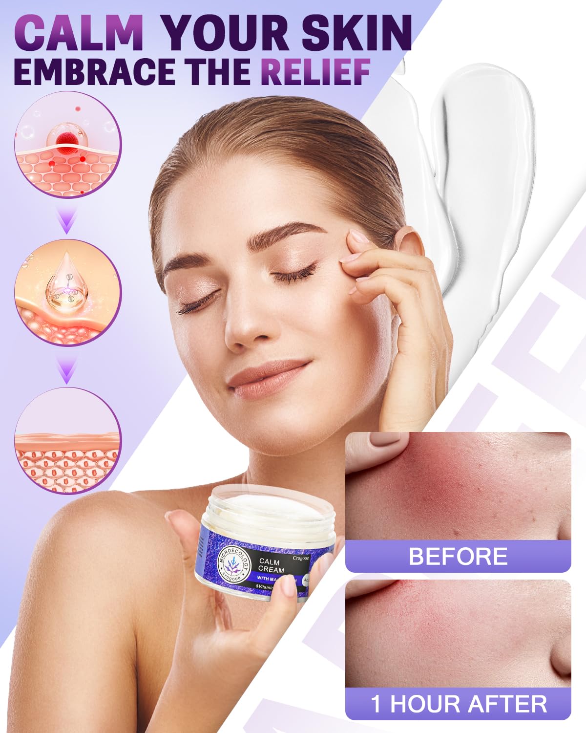 APLEFBE 2025 Updated Magnesium Cream for Sleep: Nighttime Magnesium Lotion for Pain & Leg Cramps, Muscle Relaxation, Calm, Deep Hydration, Skin Care for Kid, Men, Women (Lavender)