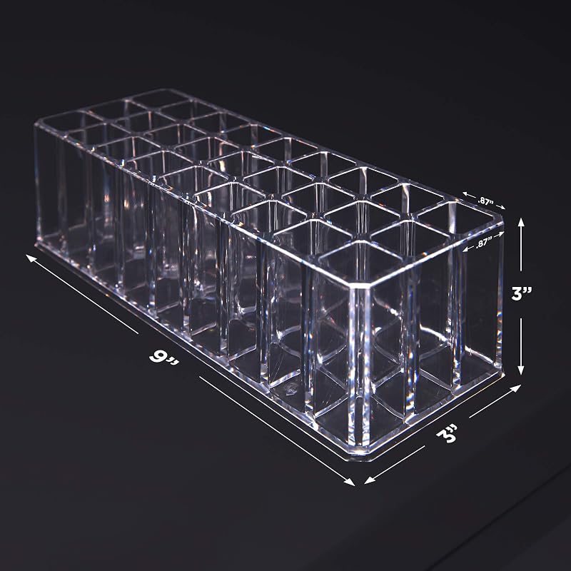 Acrylic 27-Compartment Makeup Drawer Organizer for Vanity & Countertop