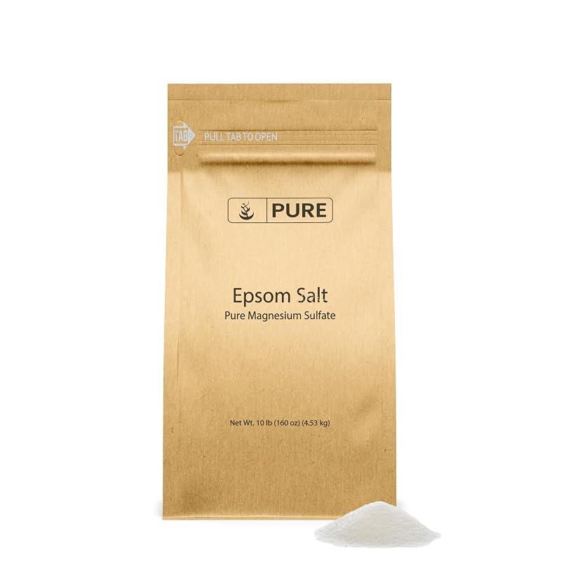 Epsom Salt 160 oz (10 lb) Pure Sulfate – Bulk Bath & DIY Projects, Variation: 160 Ounce
