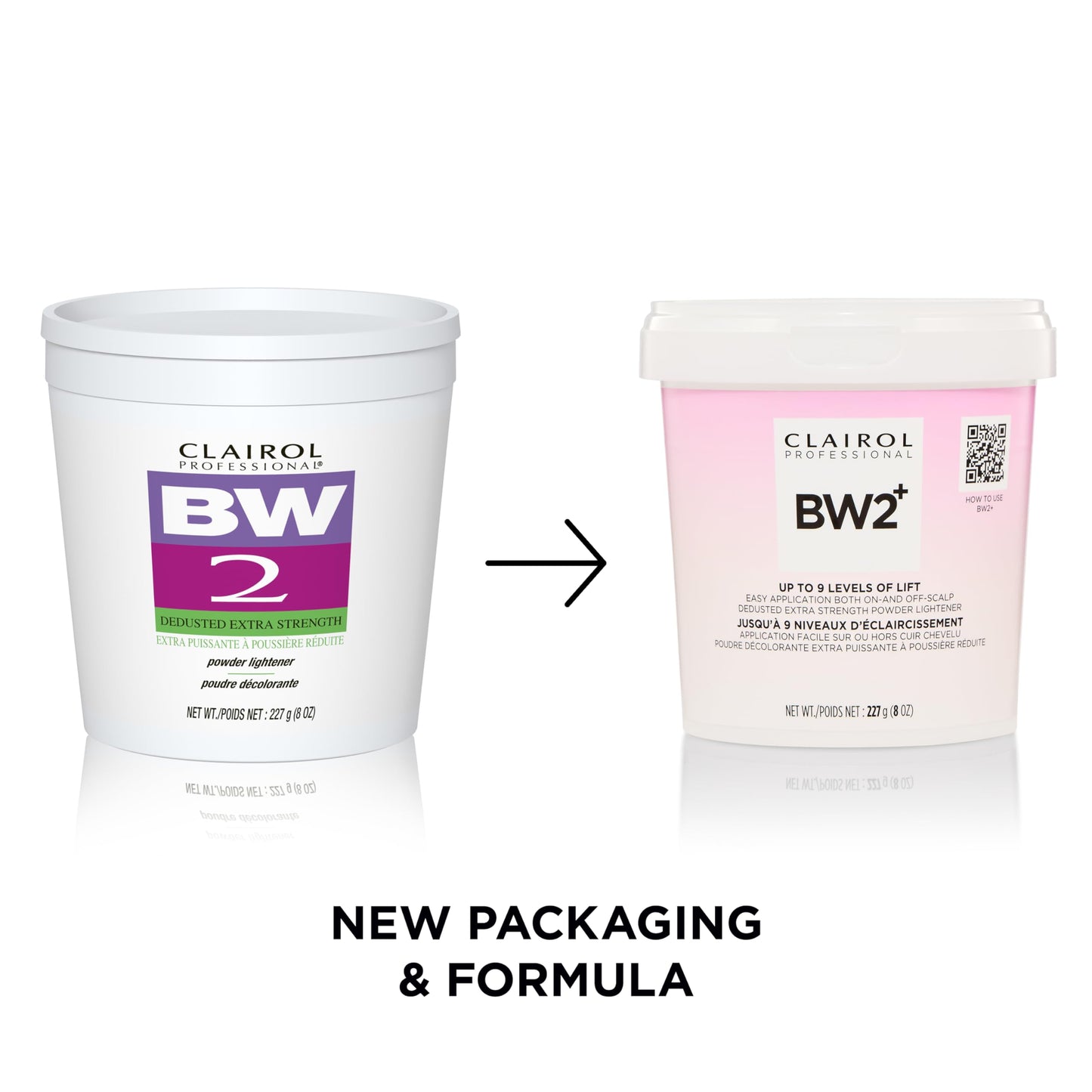 Clairol Professional BW2+ Dedusted Extra Strength Powder Lightener for Hair Highlights, 8 oz.