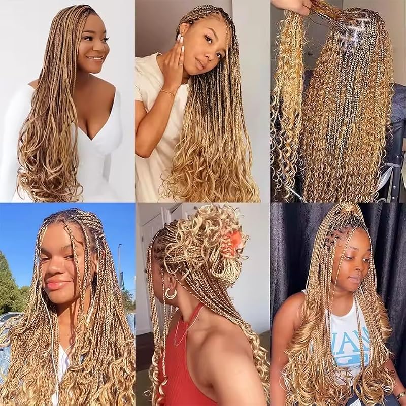 Blonde Human Braiding Hair P27/613 Deep Wave 3 Bundles 12 Inch Variation of P27/613 D / 12 12 12 Inch