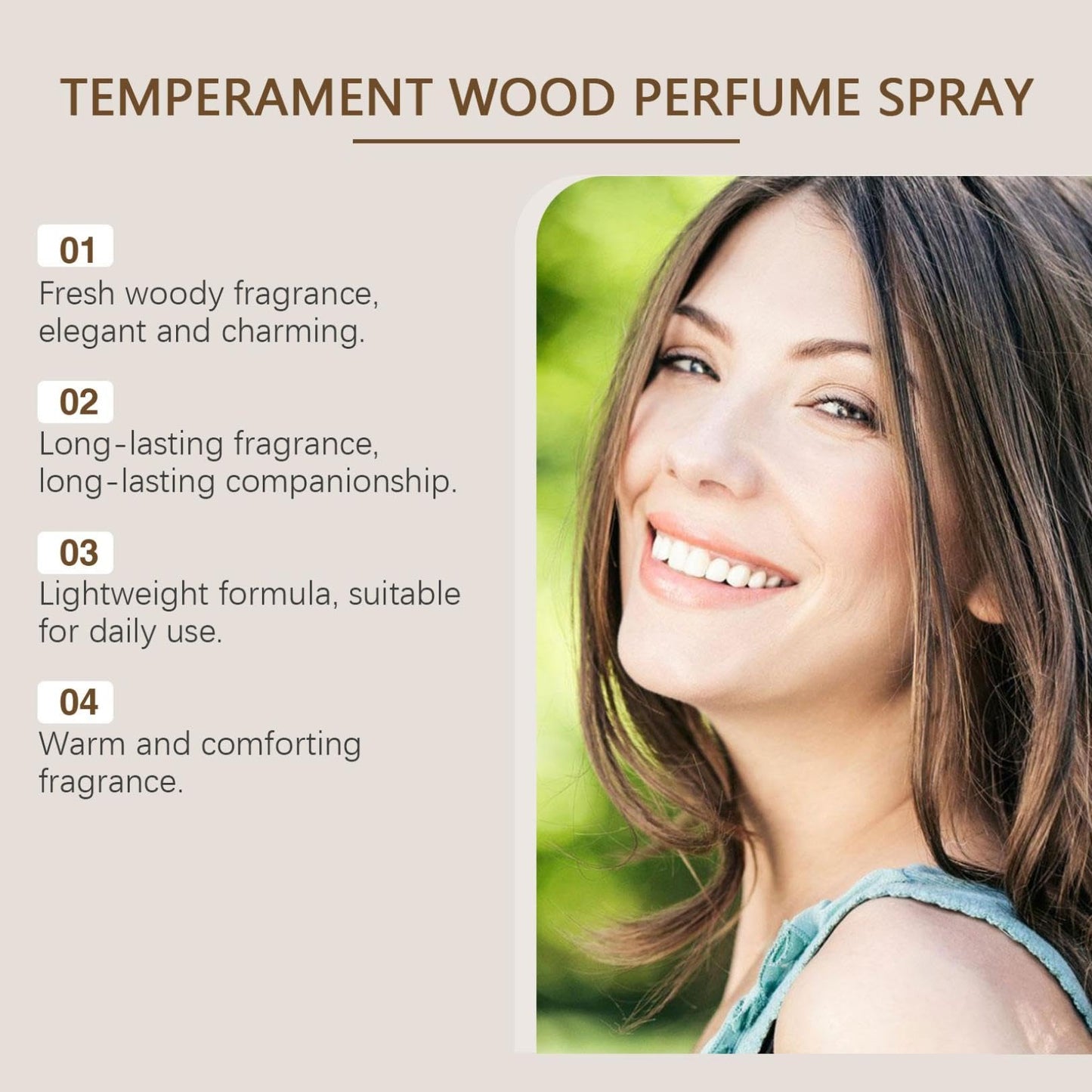 Sandalwood Women's Perfume | Long-lasting Eau Perfume with Pheromones | Fresh Cologne | Elegant and Charming | Suitable For All Skin,50ML