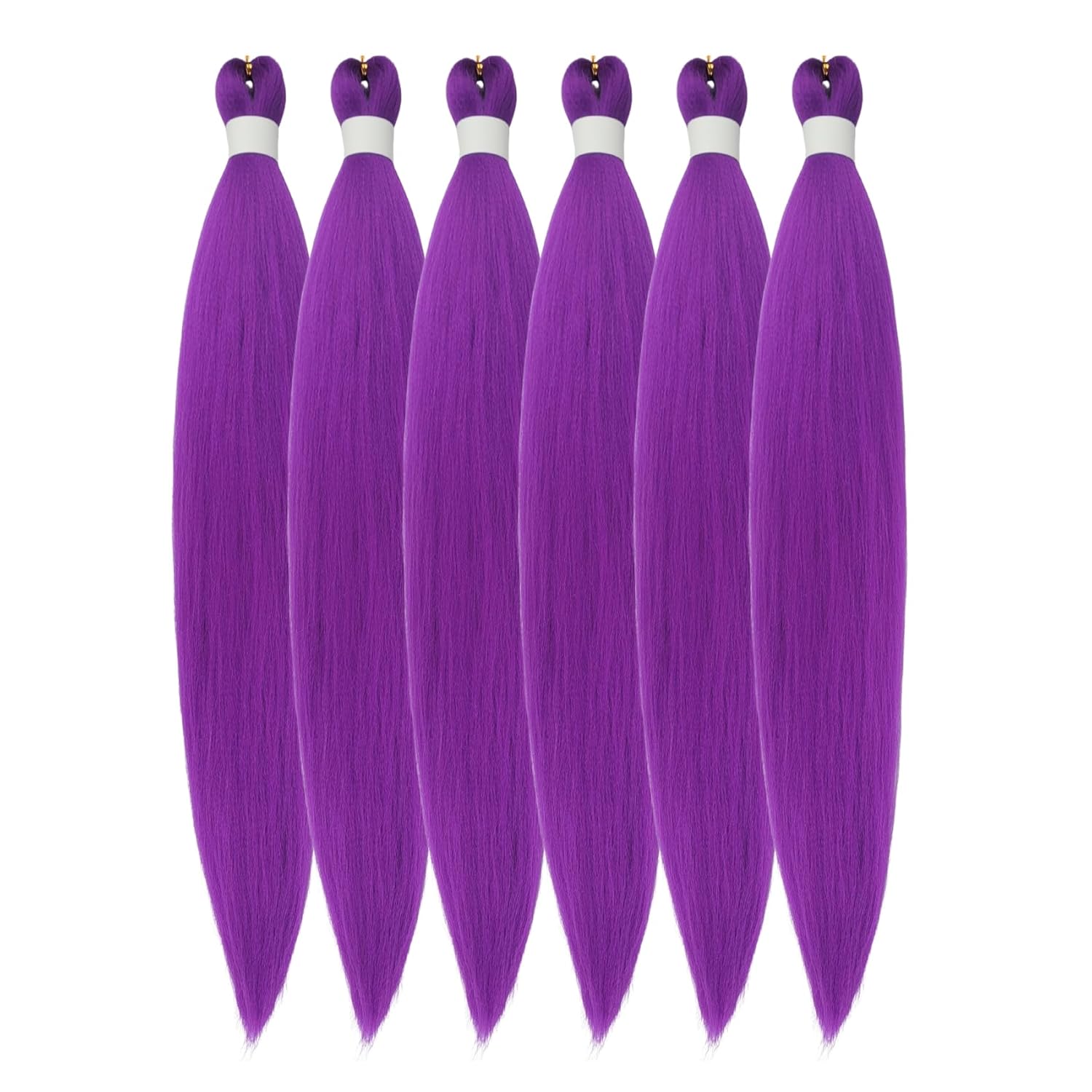 Ash Brown Pre-Stretched Knotless Braiding Hair Extensions - 6 Packs Synthetic Box Braids