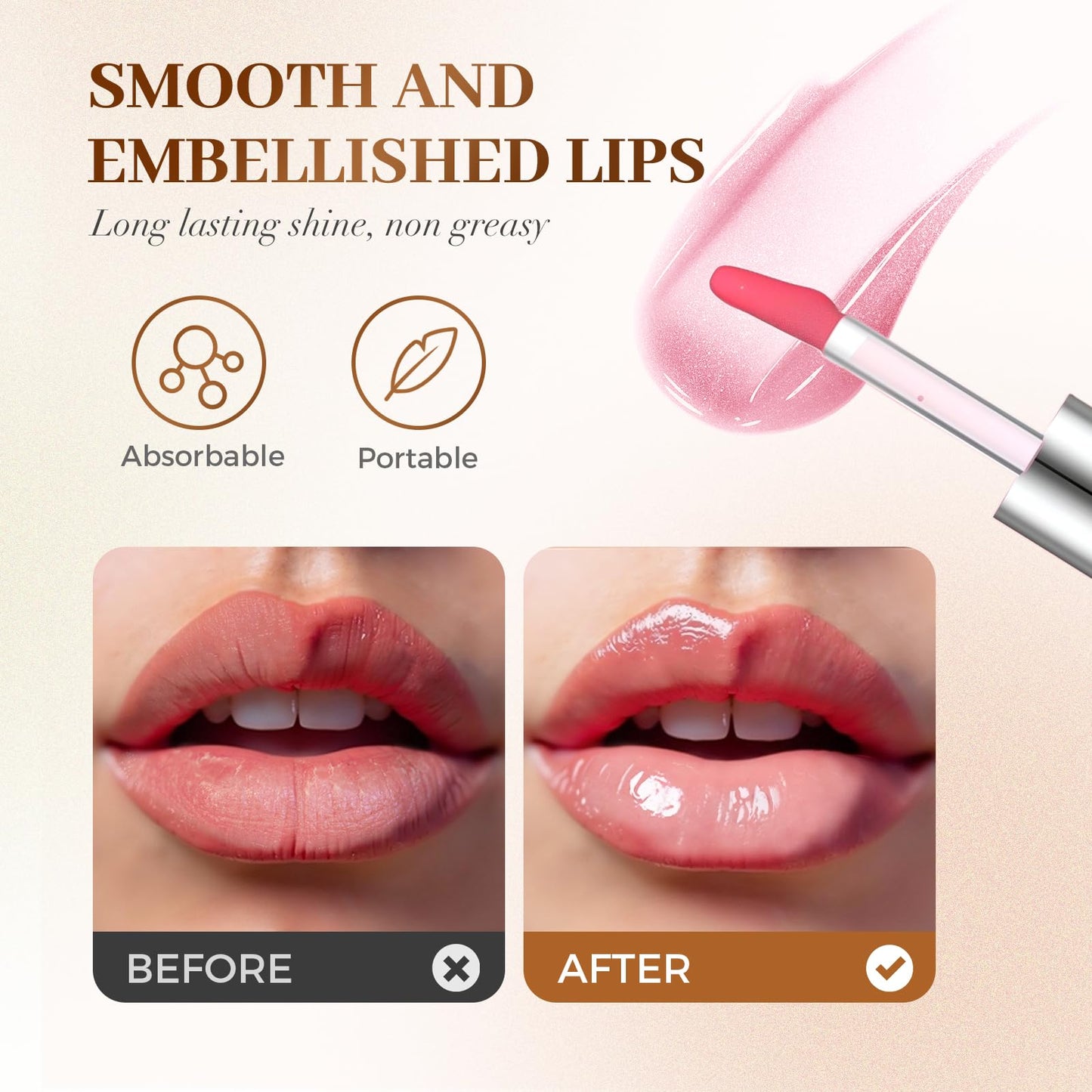 Seivble Lip Glaze Elixir Gloss, 2025 New Nourishing and Hydrating Lipgloss, Moisturizing Plumping Lip Gloss Lip Oil with High-shine Finish, Bunny Tongue, Non-Sticky (04# Black Cherry)