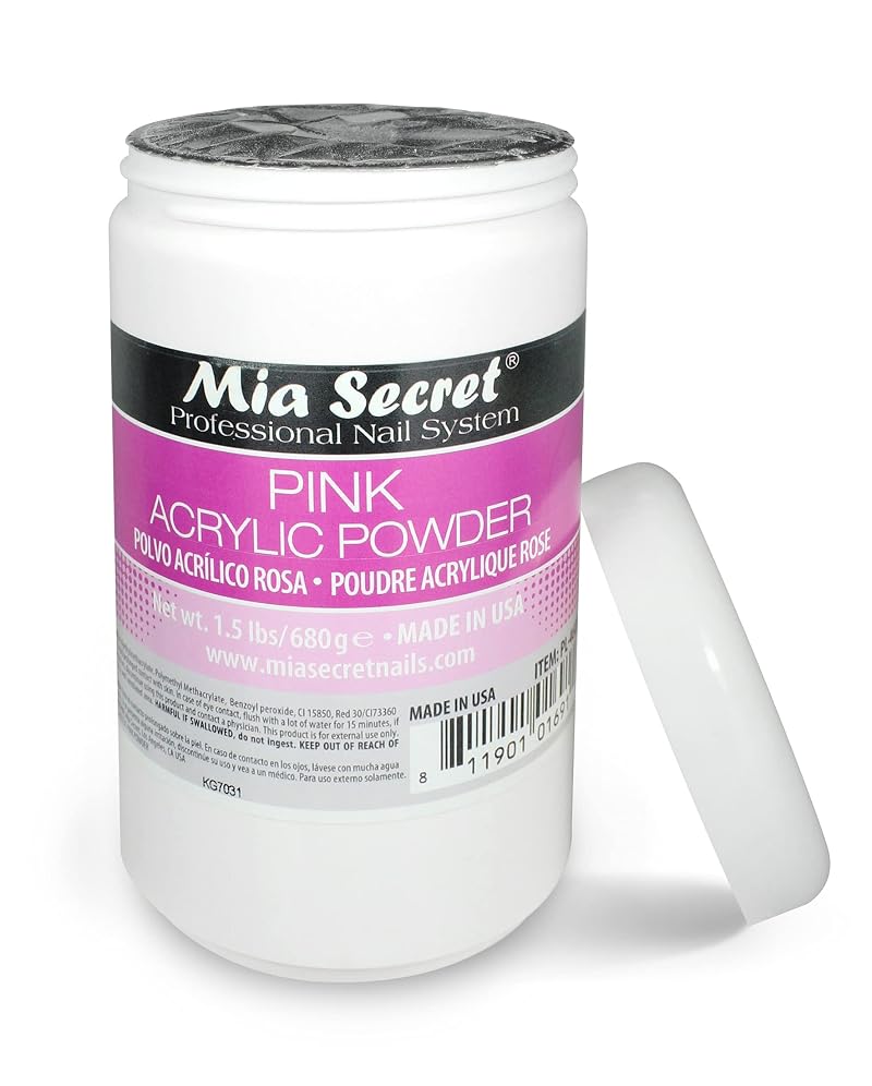 Acrylic Powder 1.5 lb – Mia Secret Pink Self-Leveling, Non-Yellowing USA Made