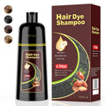 Black Hair Dye Shampoo 3 in 1，Argan Herbal Hair Color Shampoo Covers Gray Hair for Women and Men (16.9 fl.oz Black)