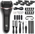 Electric Callus Remover for Feet with 3 Roller Heads 2 Speed Rechargeable Waterproof Professional Pedicure Kit 17 in 1 Foot File Tools Perfect for Dead Hard Cracked Dry Skin