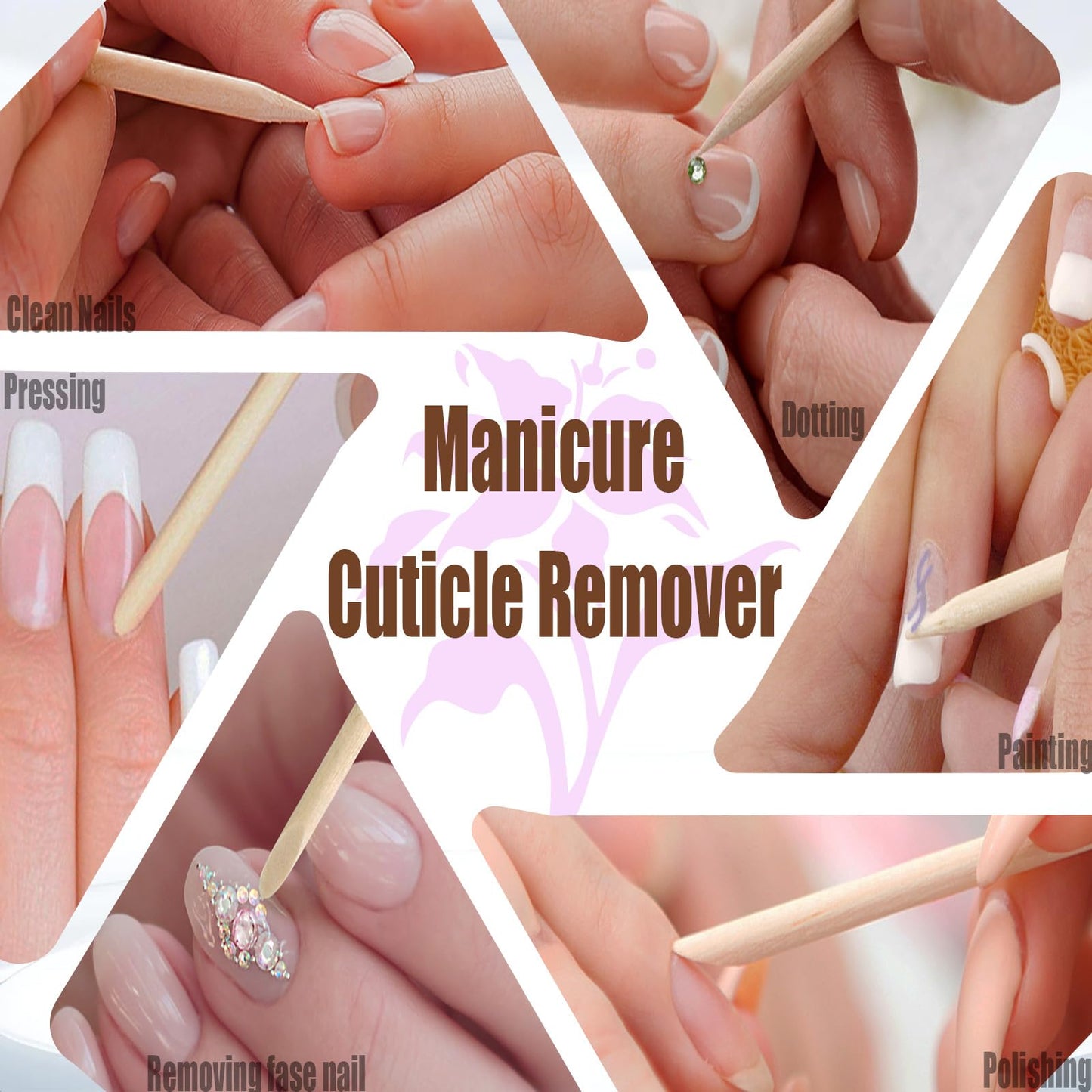 GOLD HONEY 360PCS Orange Sticks for Nails in Boxed - 4.5 Inch Double Sided Orange Wood Sticks for Nails Used - Professional Manicure & Cuticle Remover - Manicure Pedicure Tool