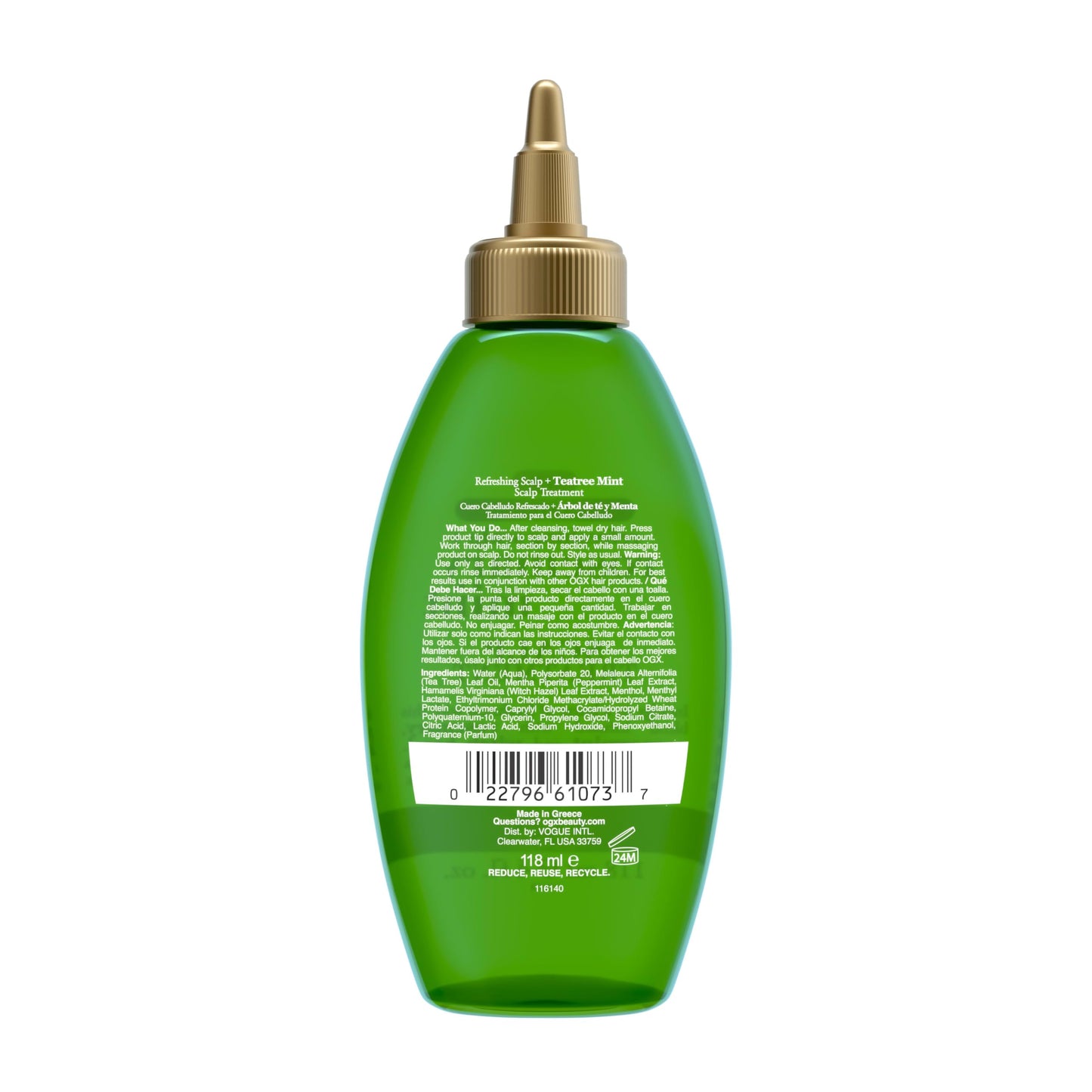 OGX Extra Strength Refreshing Scalp + Rosemary Mint Dry Scalp Treatment, Refreshing Scalp Treatment to Help Remove Buildup, Minty Leave-In Treatment for Shiny Hair, 4 fl. oz