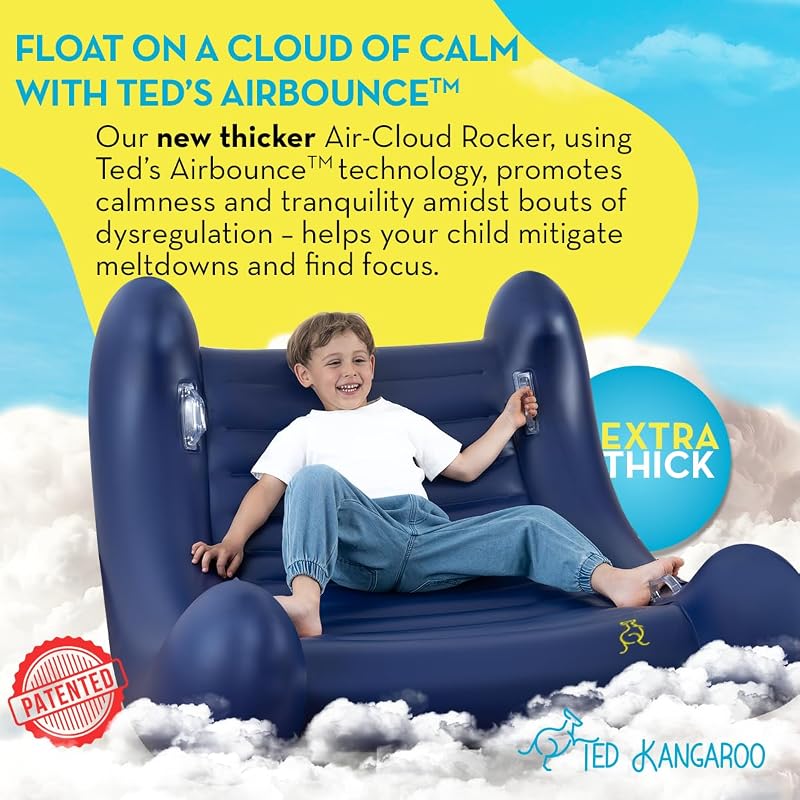 Ted Kangaroo CloudBounce Ultra Sensory Rocker for Kids - Small, Patented Inflatable Chair