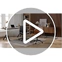 Brown Leather Office Chair - Ergonomic Executive Home Desk Chair with Removable Armrests