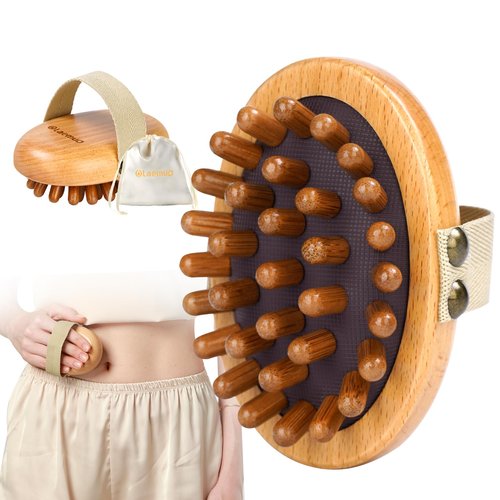 Olaemuo Wood Therapy Massage Tools for Belly Fat,Wooden Massage Body Brush for Cellulite Remover, Cellulite Lymphatic Drainage Massager for Body Shaping, Maderoterapia Kit for Muscle Pain Relief