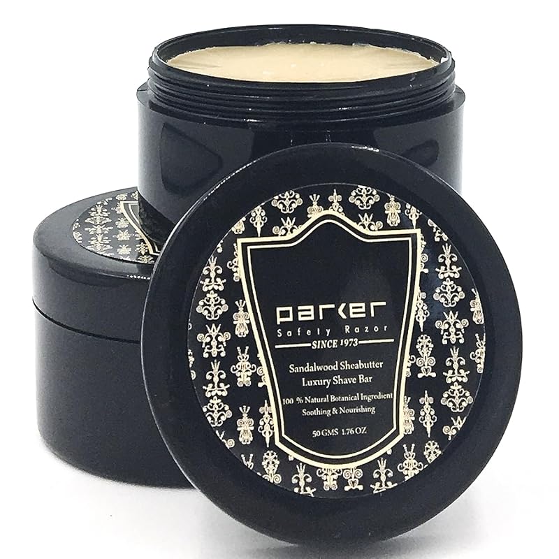 Shaving Soap Travel Pack with Sandalwood & Shea Butter, Parker 1.76 oz (2-Pack)