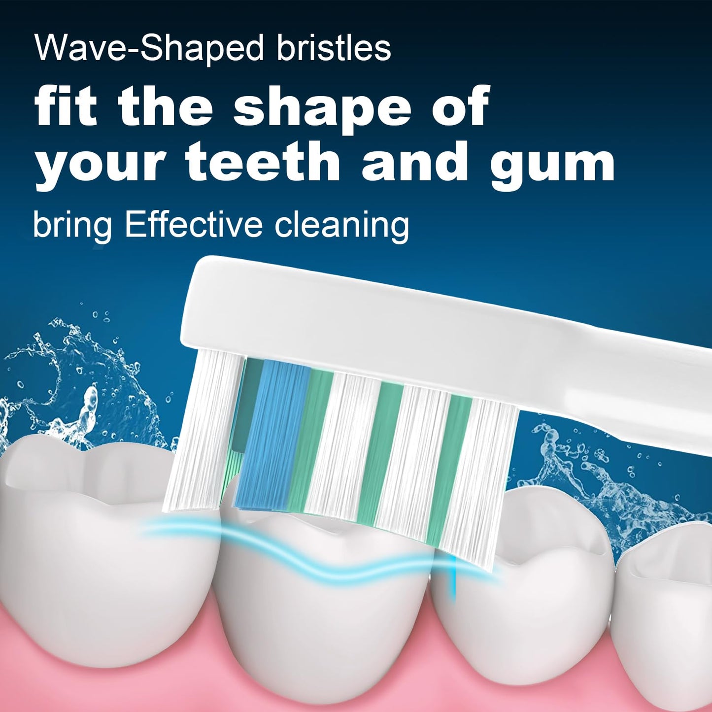 FitMount 6 Pack Toothbrush Replacement Heads Compatible with WaterPik Sonic Fusion 2.0, FitMount Flossing Brush Head Fit for Water-Pic SF-01W SF-02W and 2.0 SF-03 SF-04, White