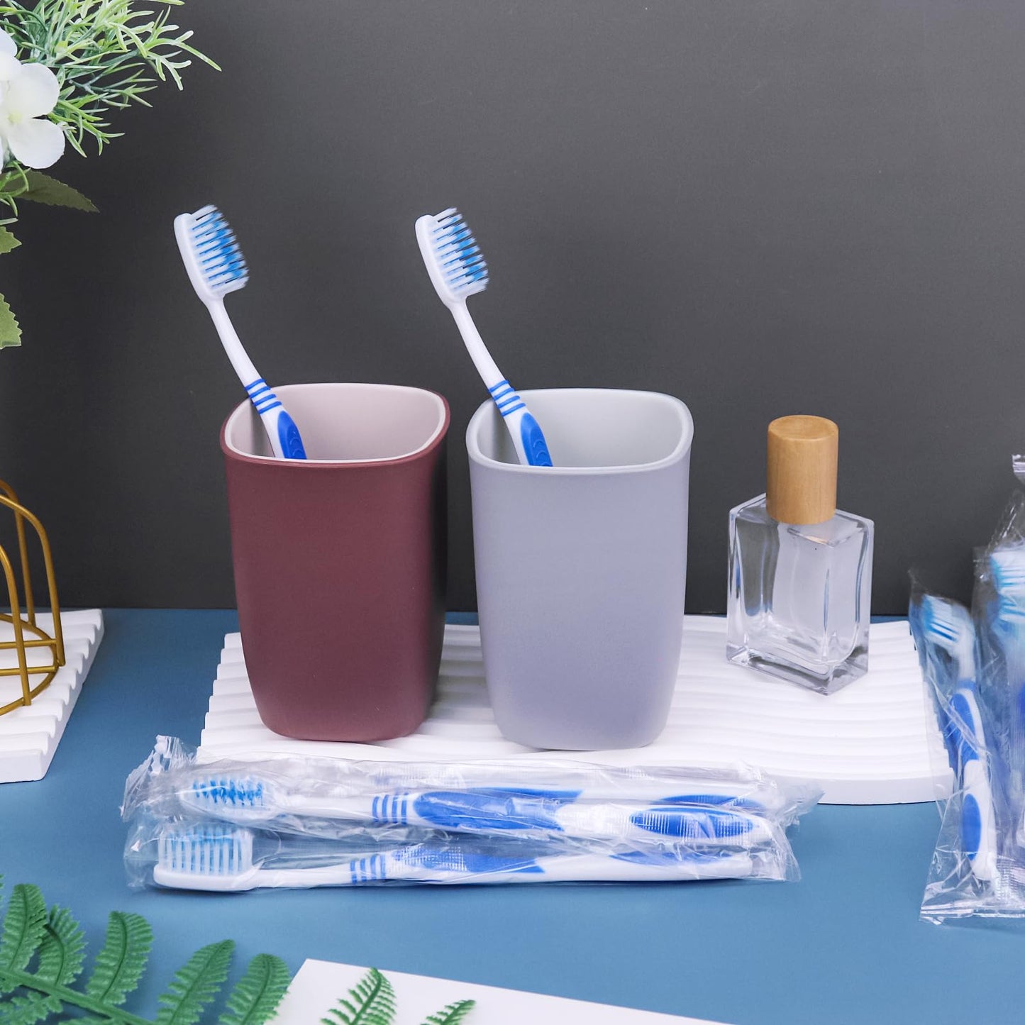 SLequipo 50 Prepasted Disposable Toothbrushes Individually Wrapped Pre Pasted Toothbrushes Soft Bristle Travel Tooth Brush Single Use Wrapped for Hotel, Camping, Travel and Gift for The Homeless