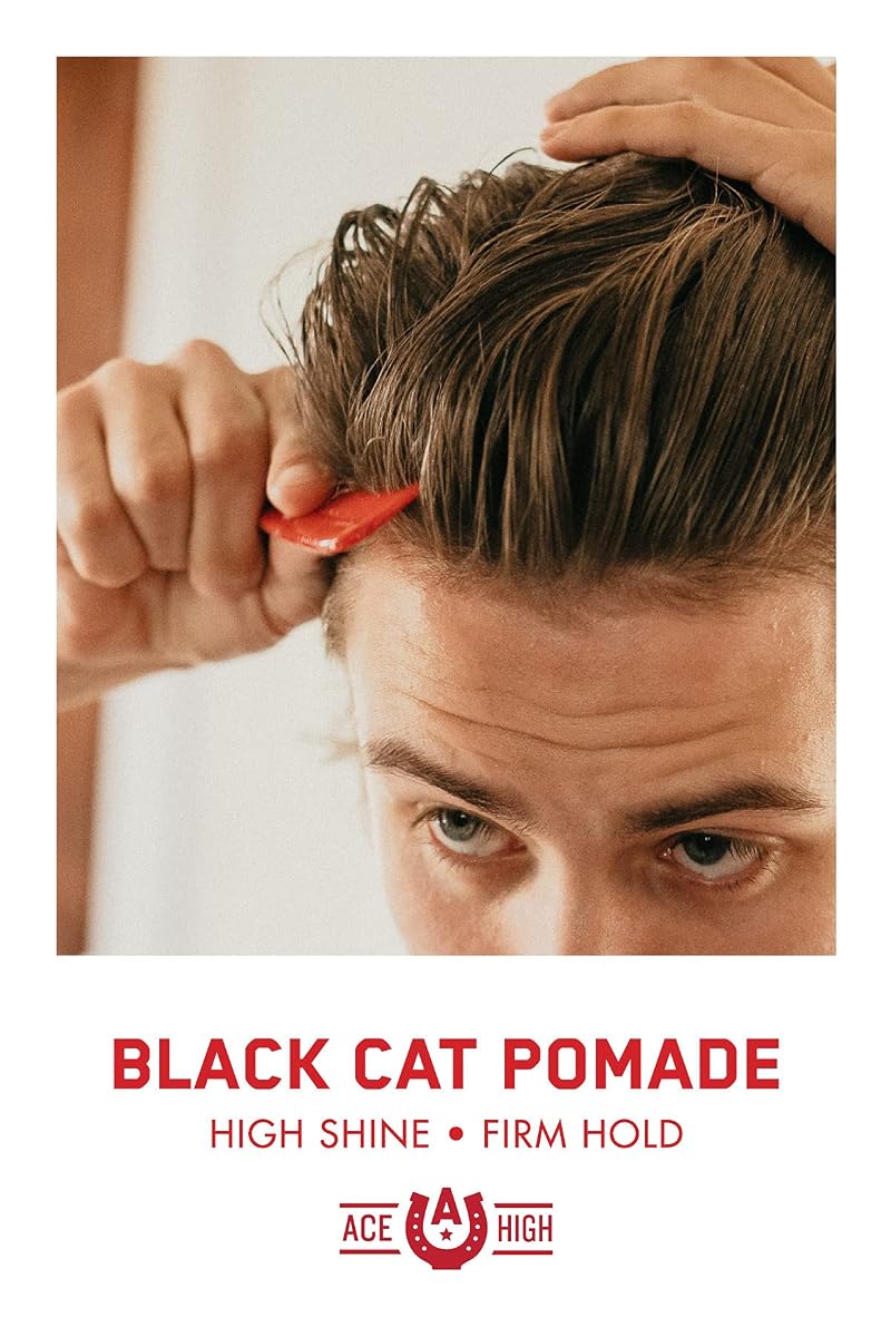 Ace High Black Cat Pomade for Men – Firm Hold, High Shine, Oil Based 4 oz