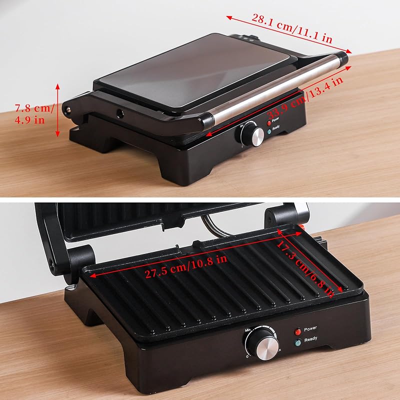 Variation of THIS listing Large Panini Press Grill 3 in 1 Open 180° 2-3 Sandwiches UVFAST