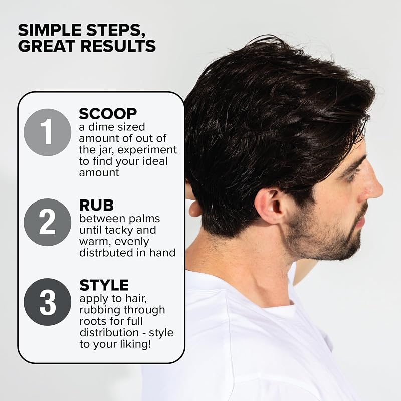 Matte Hair Paste for Men - Medium-Firm Hold, Thickening, HeadGains Variation: Matte Paste