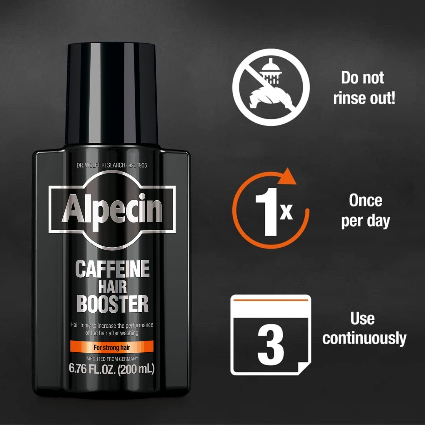 Alpecin Caffeine Hair Booster With New Fragrance 6.76 Fl Oz | Performance Enhancer | Promotes Natural Growth and Thickness | Energizes Scalp