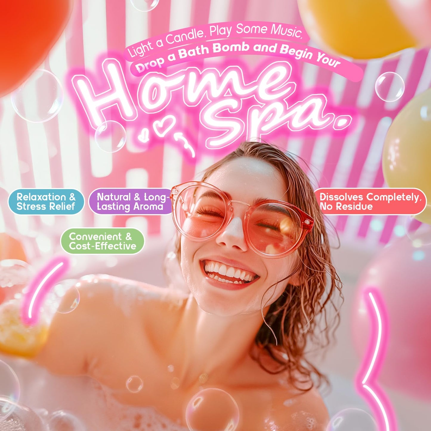 30 Rose-Shaped Bath Bombs – Handmade with Natural Ingredients, 6 Calming Scents, Relaxing Spa Gifts for Women, Men, Teens & Kids – Self Care Gifts for Summer & Birthdays