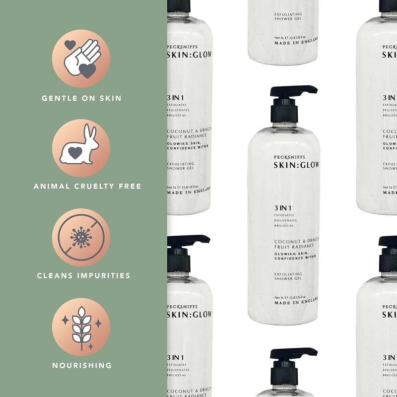 Pecksniff's Coconut & Dragon Fruit Radiance Exfoliating Shower Gel 1000 ml (+1 Fl Oz) Variation