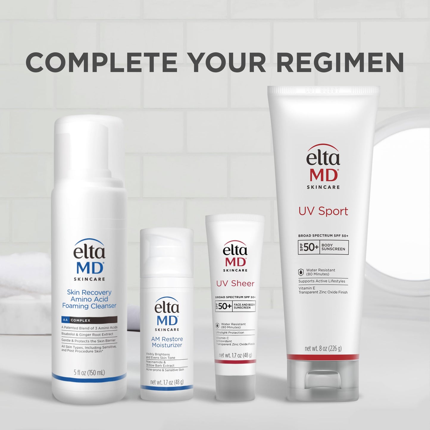 EltaMD UV Sport Sunscreen Lotion SPF 50 - Face and Body Sunscreen SPF 50, Water & Sweat Resistant, Zinc Oxide Formula for Active Lifestyles, 3 oz