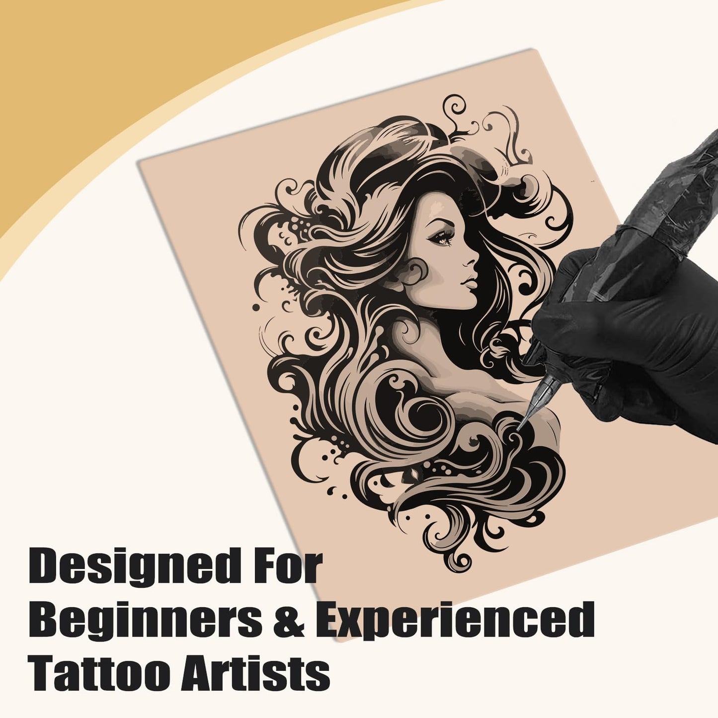 10Pcs Tattoo Fake Skin 3MM - LEEYUKA Thick Practice Tattoo Skin Double Sides 7.4x5.6" Blank Silicone For Beginner And Experienced Artist