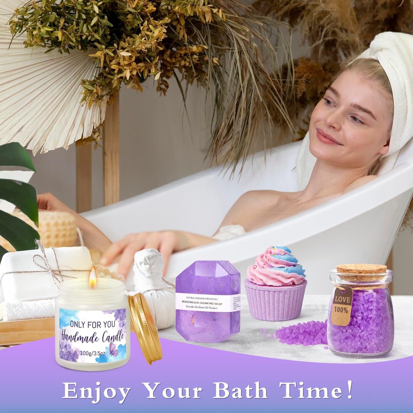 Birthday Gifts Set for Women,Spa Gift Baskets for women Self Care Gifts Unique Happy Birthday Set for Mom Sister Coworker Bestie Relaxing Gifts Box for Women Birthday , Valentine's Day