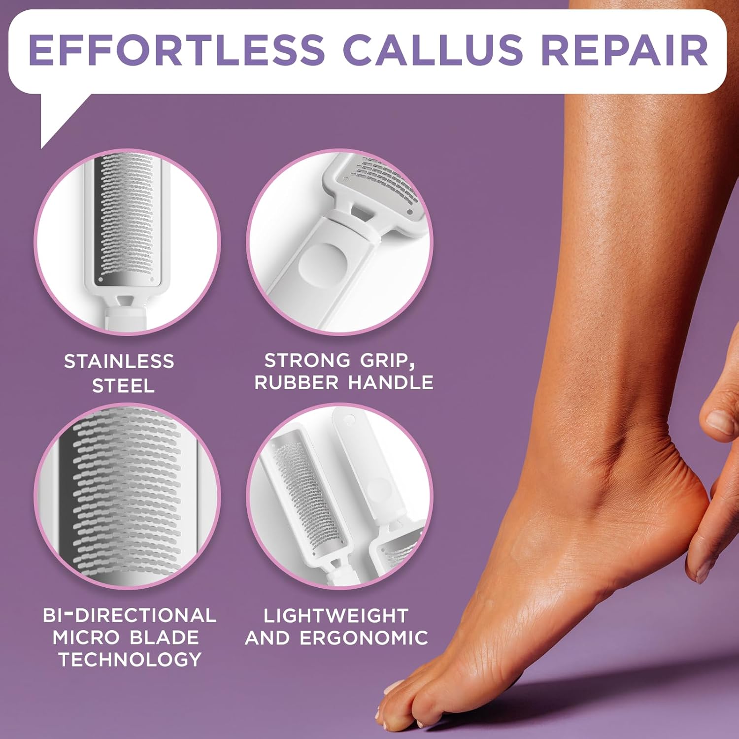 Lee Beauty Professional Callus Remover for Feet - Original, Powerful Formulation - Extra Strength Gel, Home Pedicure Foot Spa Results - Cracked & Dead Dry Skin Supplies - 8 Oz