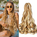 French Curl Braiding Hair Extensions 8 Packs Crochet Braids P27/613+18 Inch - 8 Crochet Braids