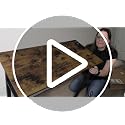 Small Foldable Computer Desk - 35.8 inch Dark Oak Office Table No Assembly, Space-Saving Study & Work Desk