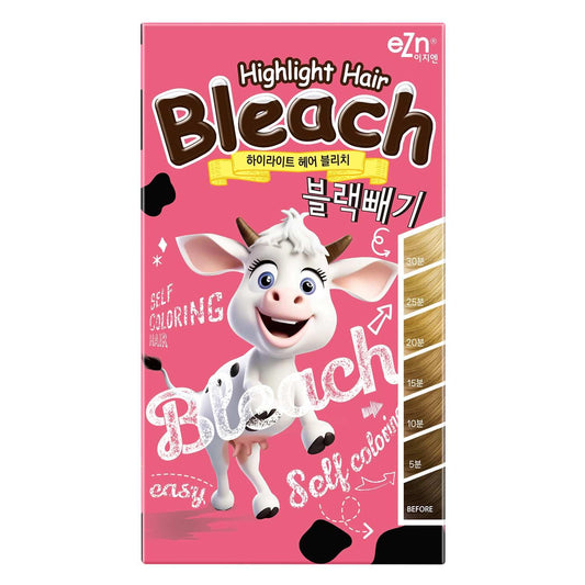 eZn Highlight Hair Bleach Kit, 4.23oz Korean Cruelty-Free Hair Lightener, Lifts Up to 6 Levels, Includes Tint Tray, Brush, and Complete Lightening System