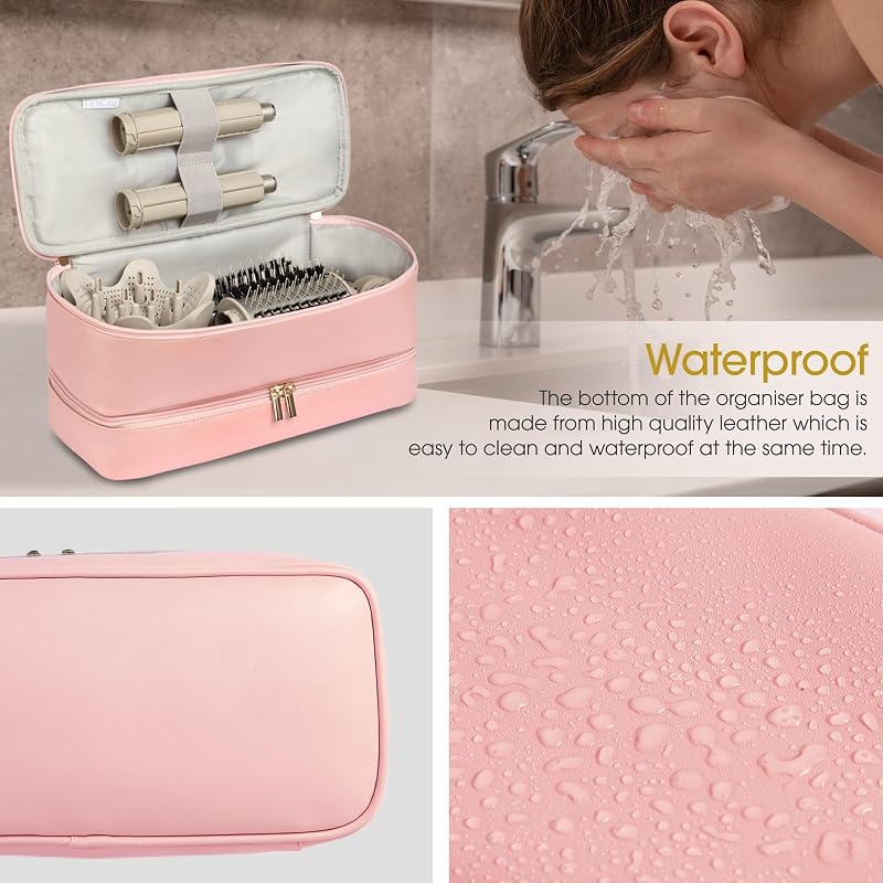 Double-Layer Carrying Case for Shark Flexstyle Rose Pink