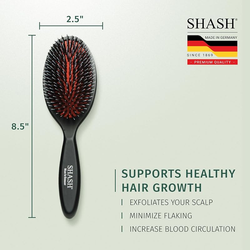 Shash Since 1869 Hand Made In Germany Nylon Hair Brush - Medium, Black Variation