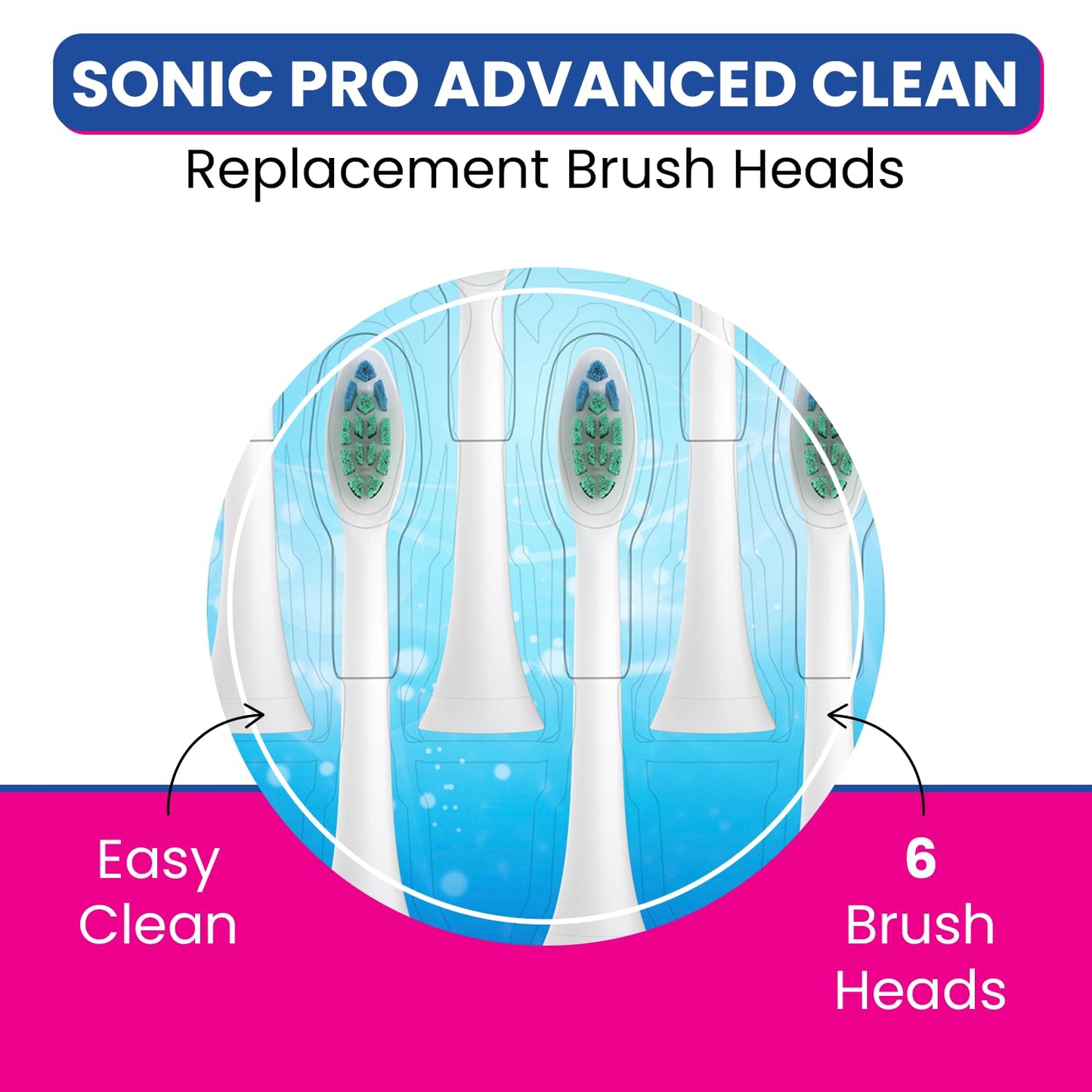 Berkley & Jensen 71389 Sonic Pro Advanced Clean Brush Heads