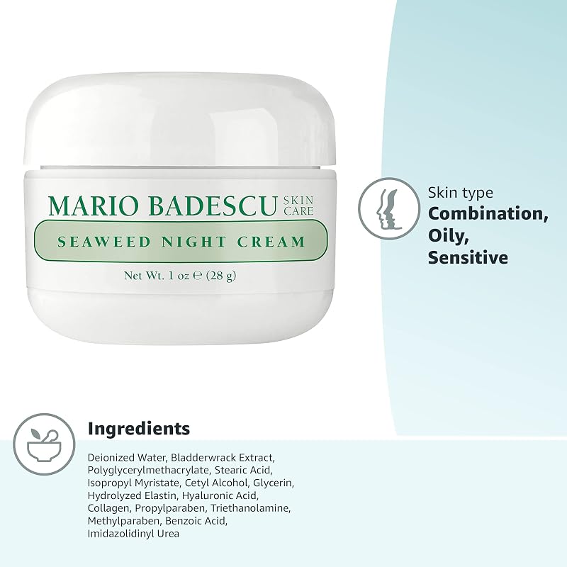 Seaweed Night Cream for Combination Skin – Oil-Free Anti-Aging Moisturizer