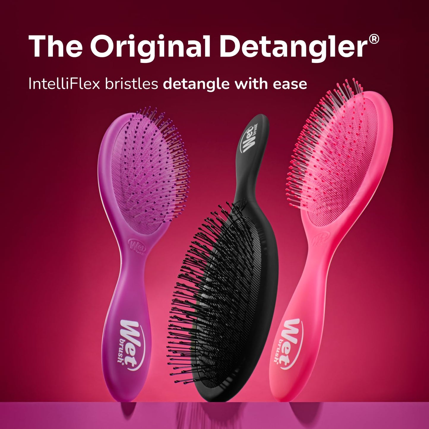 Wet Brush Original Detangler Brush - Metallic Marble, Onyx - All Hair Types - Ultra-Soft IntelliFlex Bristles Glide Through Tangles with Ease - Pain-Free Comb for Men, Women, Boys and Girls
